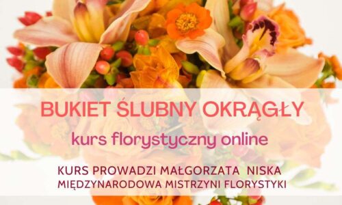 Wiązanka ślubna okrągła „na mikrofonie”