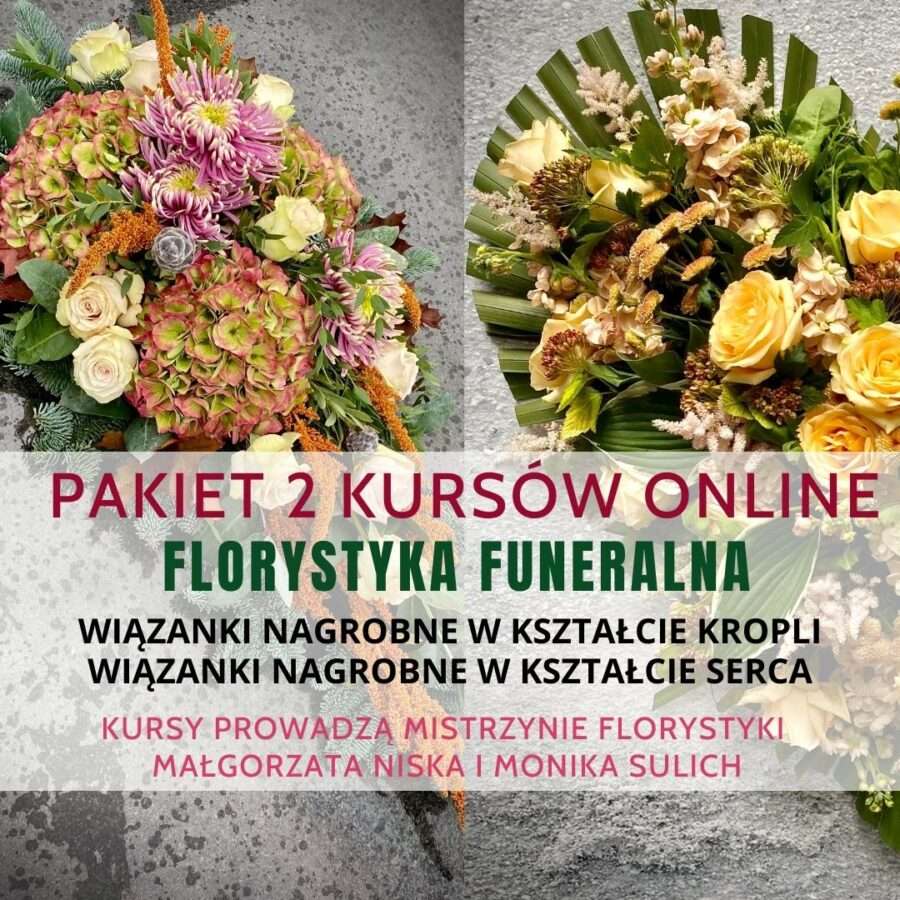 Wiązanki nagrobne – pakiet 2 kursów florystycznych online