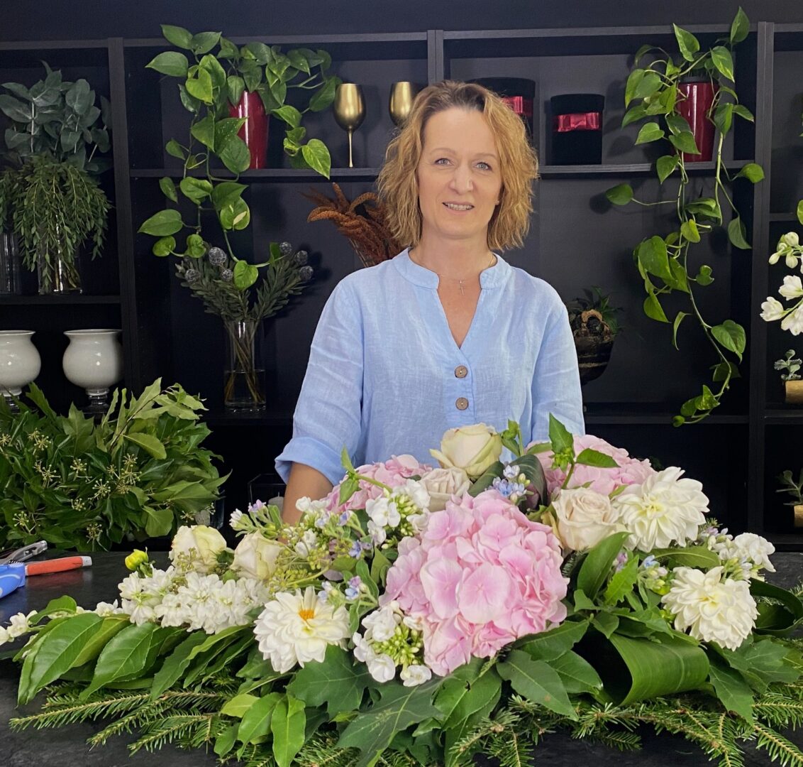 Monika Sulich, Mistrzyni Florystyki, z kompozycją kwiatową